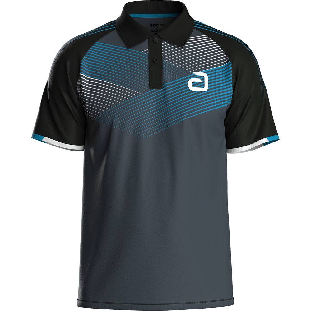 Andro Polo Avos Gris/Bleu