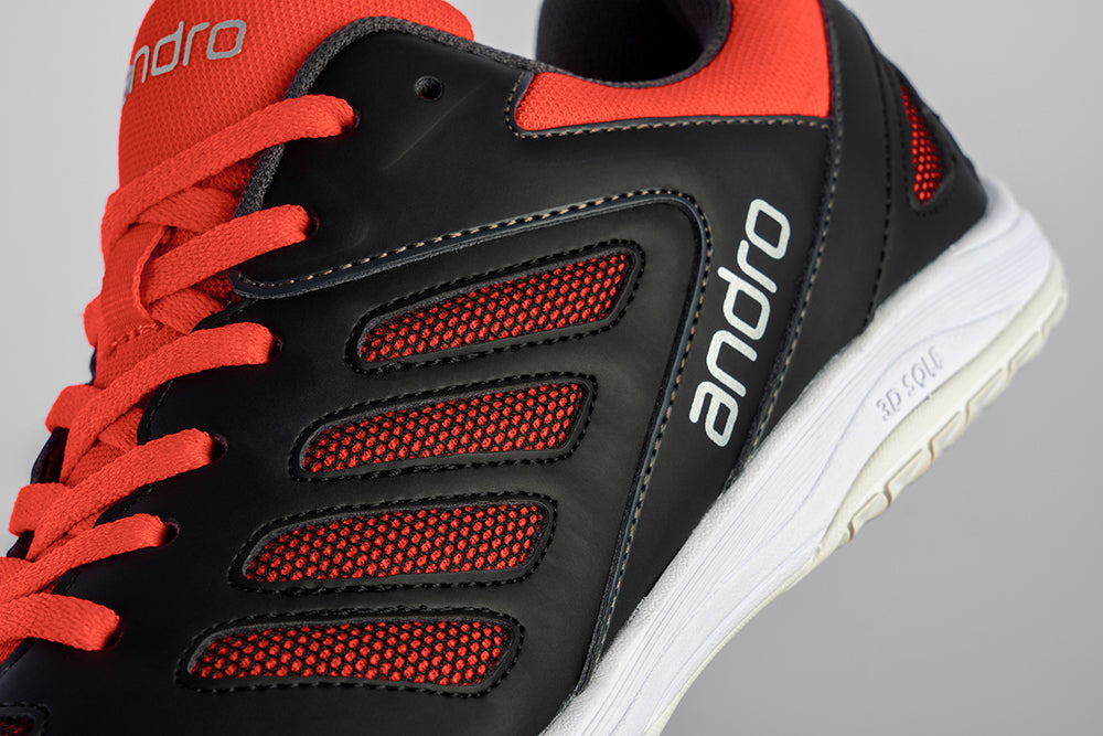 Andro Chaussures Cross Step 2 Noir/Rouge