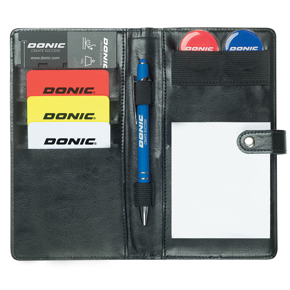 DONIC Set d'arbitrage professionnelle (Étui en Cuir)