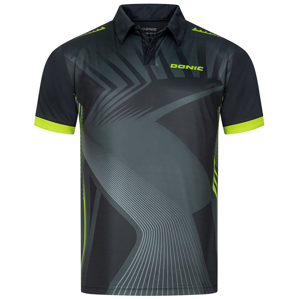 Donic Polo Manic Noir/Gris/Lime