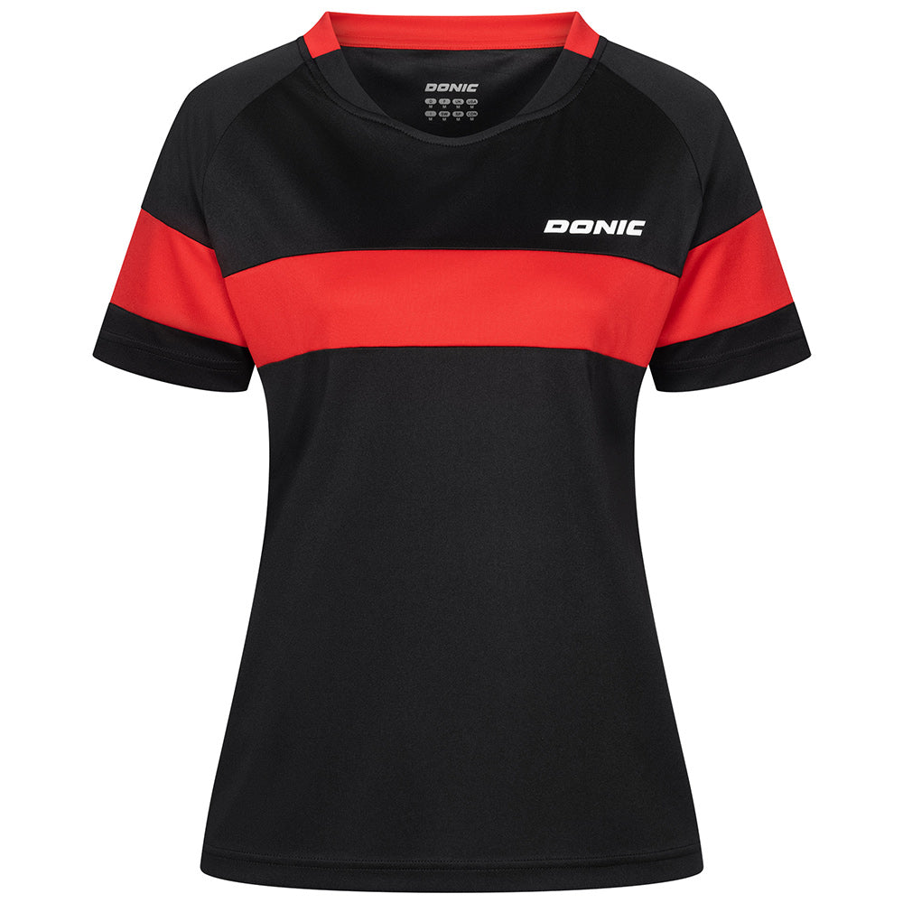 Donic Polo Nitro Lady Noir/Rouge
