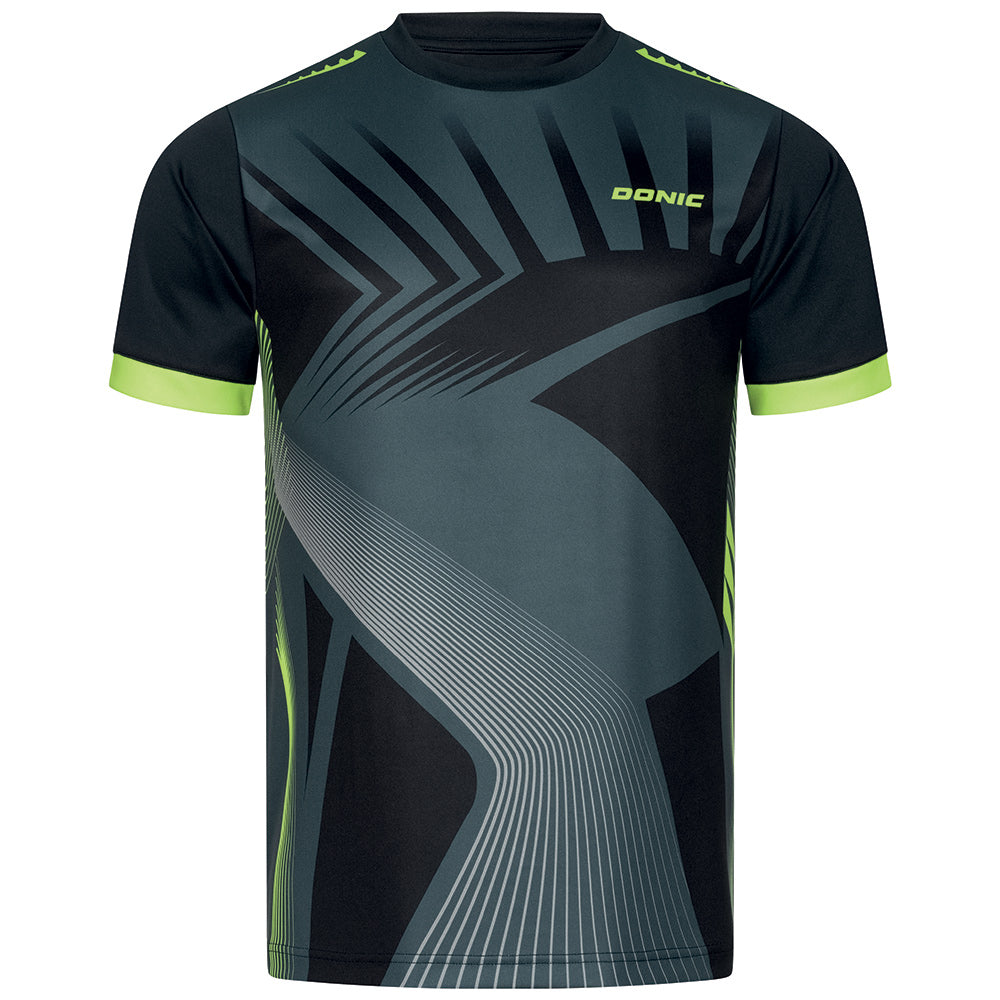 Donic T-Shirt Sector Noir/Gris/Lime