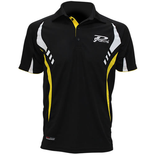 Dsports Polo EVOLUTION Noir/Jaune/Blanc