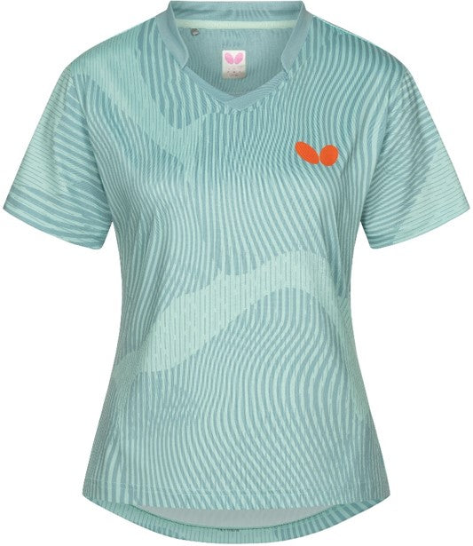 Butterfly Shirt Kariya Sky Grey Dame