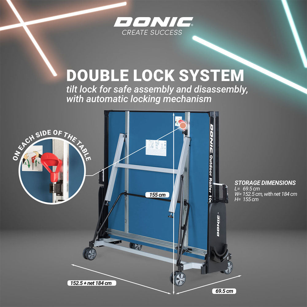 Donic Table Outdoor Roller 1000 Bleu
