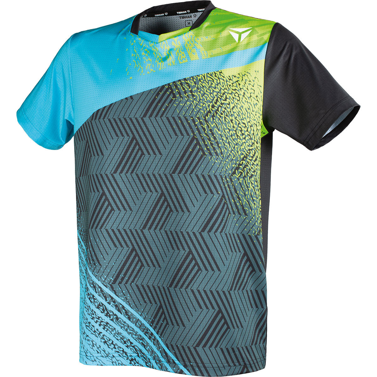 Tibhar TT-Shirt Paint Noir/Bleu Clair