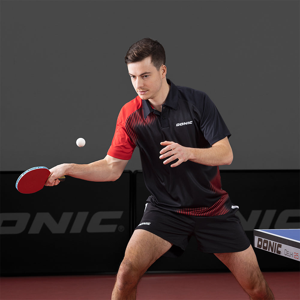 Donic Polo Caliber Noir/Rouge