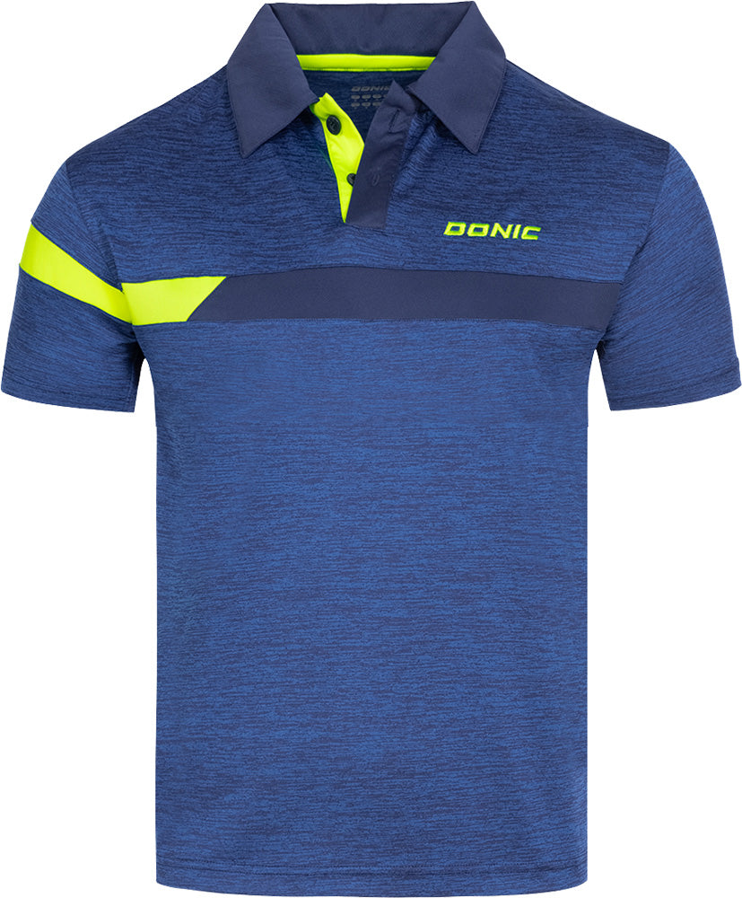 Donic Polo Stripes Bleu Mélange
