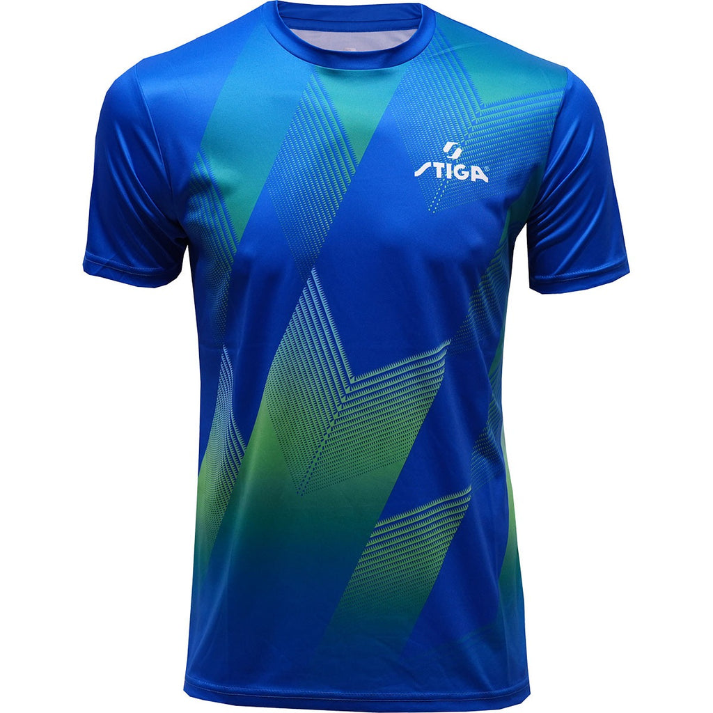 Stiga T-Shirt Pro Bleu Royal/Vert