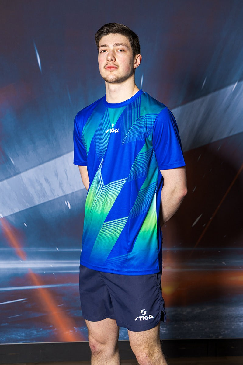 Stiga T-Shirt Pro Bleu Royal/Vert