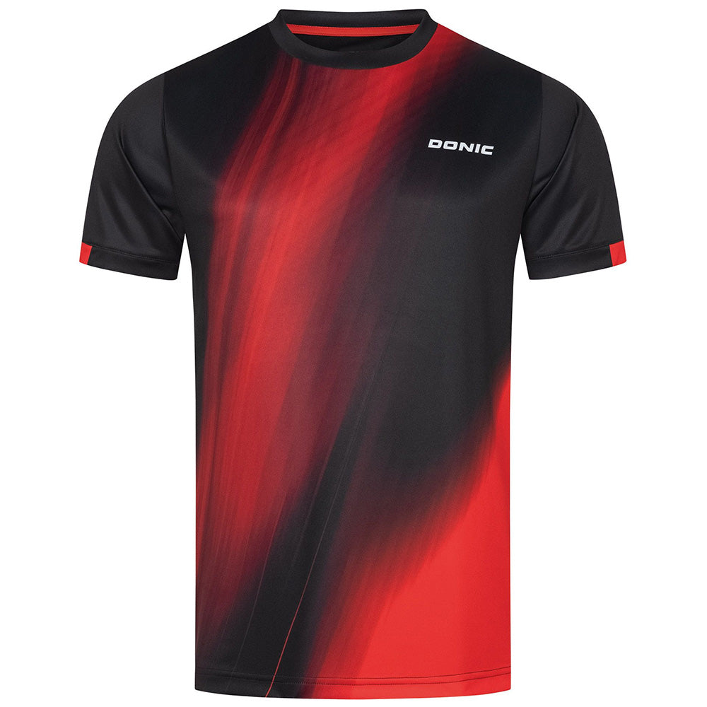 Donic T-Shirt Cream Noir/Rouge