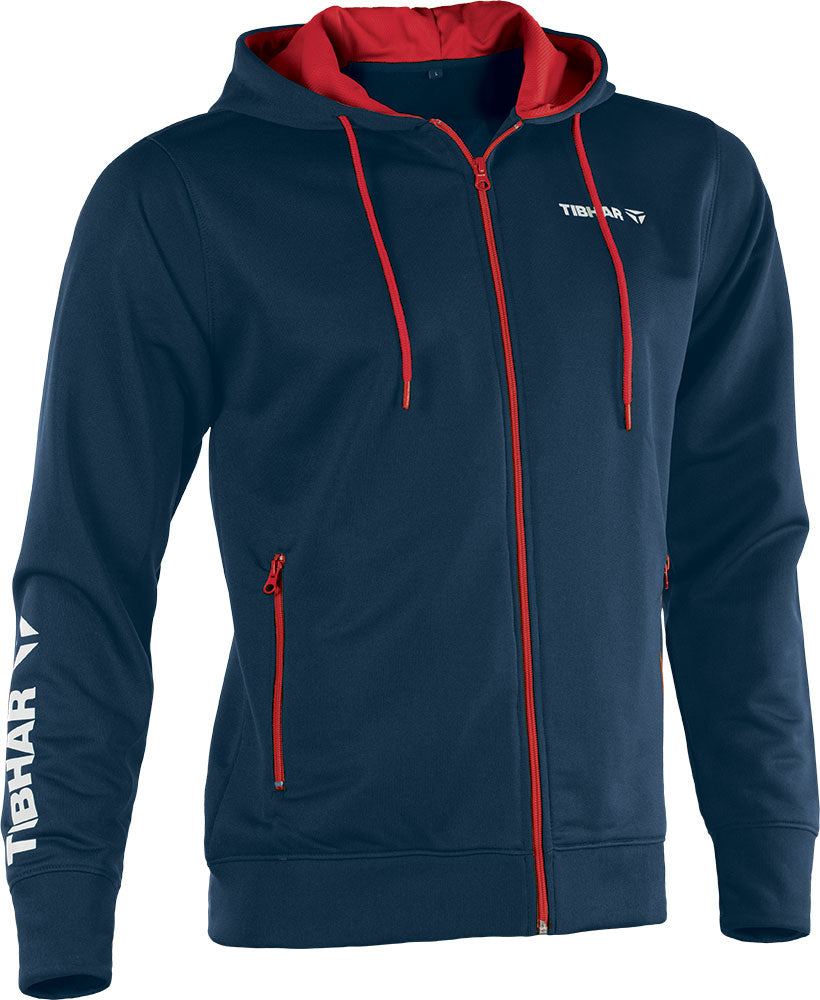 Tibhar Sweat à Capuche World Marine/Rouge